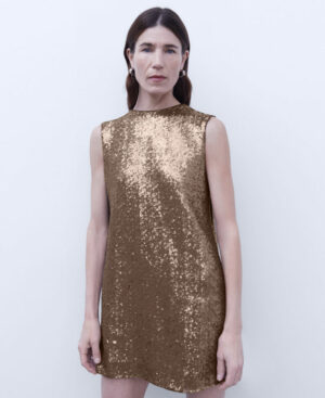 Vestido corto de lentejuelas