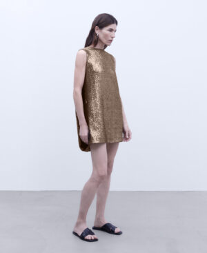 Vestido corto de lentejuelas