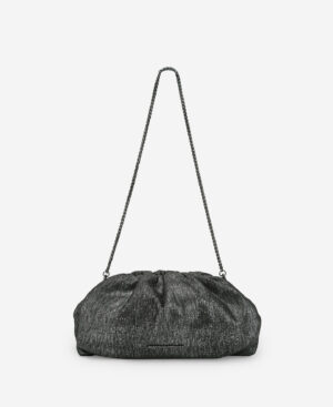 Clutch cóctel en tejido metálico