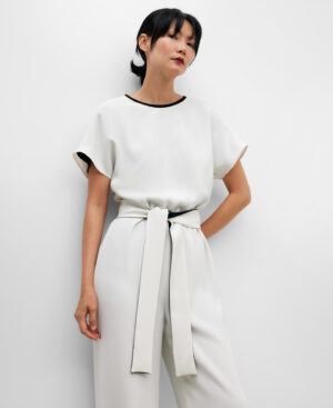 Mono blanco escote redondo