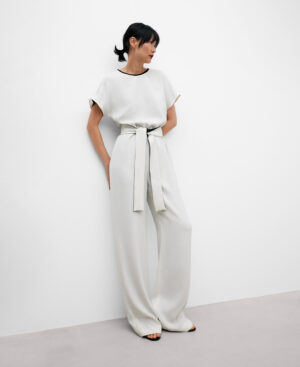 Mono blanco escote redondo